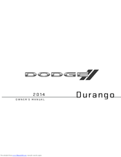 Dodge 2014 urango Owner's Manual
