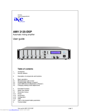 AVE AMV 2125-DSP User Manual