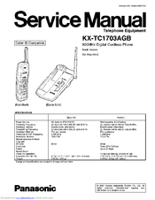 Panasonic KX-TC1703AGB Service Manual