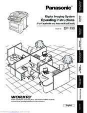 Panasonic DP-190 Operating Instructions Manual