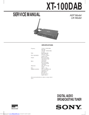 Sony XT-100DAB Service Manual