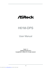 ASROCK H61M-DPS User Manual