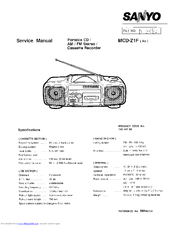 Sanyo MCD-Z1F Service Manual