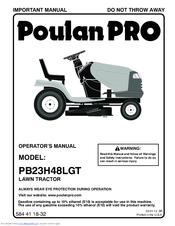 Poulan Pro PB23H48LGT Operator's Manual