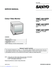 Sanyo VMC-8415FP Service Manual