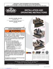 Napoleon GL22P Installation And Operating Instructions Manual