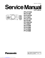 Panasonic PTL701XU - LCD VIDEO PROJECTOR Operating Instructions And Service Manual