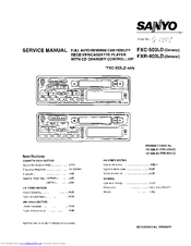 Sanyo FXC-503LD Service Manual