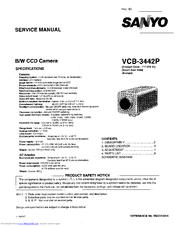 Sanyo VCB-3442P Service Manual