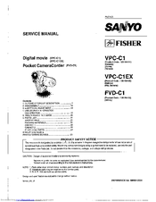 Sanyo FVDC1 - Fisher 3.2MP Digital Camercorder Service Manual