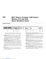 Ibm E12 Quick Reference Manual