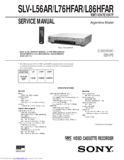 Sony SLV-L76HFAR Service Manual