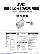 JVC GR-AX841U Service Manual