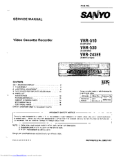 Sanyo VHR-530 Service Manual