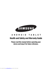 Samsung KNOX Health And Safety And Warranty Manual
