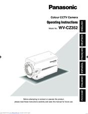 Panasonic WV-CZ352 Operating Instructions Manual