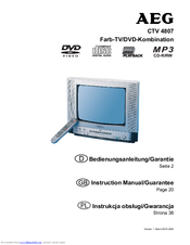 AEG CTV 4807 DVD Instruction Manual