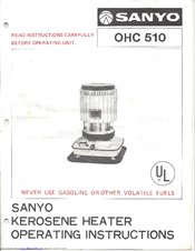 Sanyo OHC 510 Operating Instructions Manual