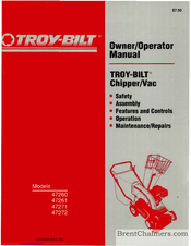 Troy-Bilt 47272 Owner/Operator Manua