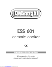 DèLonghi ESS 601 User Operating Instructions Manual