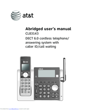 AT&T CL83143 Abridged User Manual