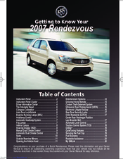 Buick 2007 Rendezvous Getting To Know Manual