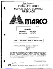 Marco DWF36FI-3 Installation Manual