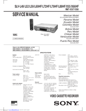 Sony POWER TRILOGIC SLV-X55 MX Service Manual