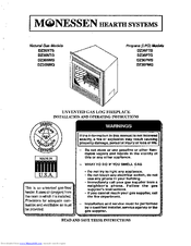Monessen Hearth DZ36PMG Installation And Operation Instructions Manual