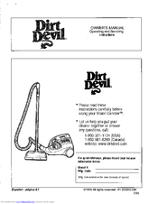 Dirt Devil M082600 Owner's Manual