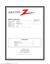 LG Zenith L23W36 Service Manual