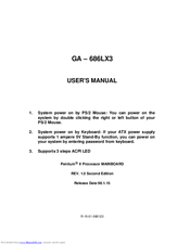 Gigabyte GA-686LX User Manual