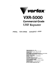Vertex VXR-5000 User Manual