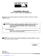 Norcold 121 AC series Installation Manual