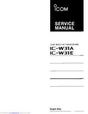 Icom IC-W31A Service Manual