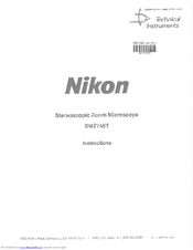 Nikon SMZ745T Instructions Manual
