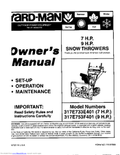 Yard-Man 317E733E401 Owner's Manual