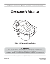 Mtd 173 cc OHV Operator's Manual