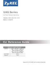 ZyXEL Communications UAG Series Reference Manual