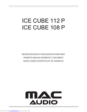 MAC Audio ICE CUBE 108 P Owner's Manual