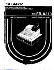 Sharp ER-A310 Instruction Manual