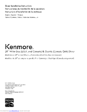 Kenmore 1107192312 Installation Instructions Manual