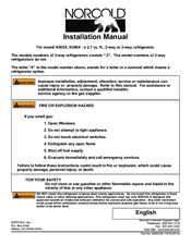 Norcold N305X Installation Manual