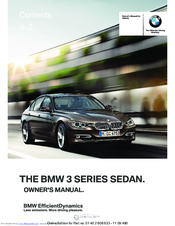 BMW 3 SERIES SEDAN - PRODUCT CATALOGUE Owner's Manual