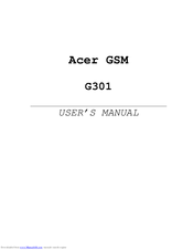 Acer GSM G301 User Manual