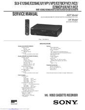 Sony SLV-E280CP Service Manual