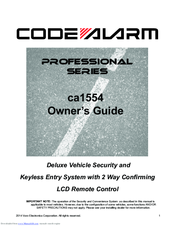 Code Alarm ca1554 Owner's Manual