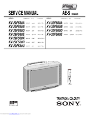 Sony TRINITRON KV-32FS60E Service Manual