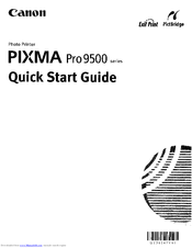 Canon Pixma Pro9500 Series Quick Start Manual