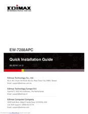 Edimax EW-7288APC Quick Installation Manual